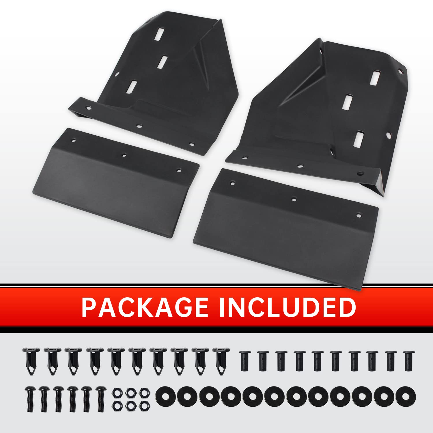 Guardabarros delanteros negros compatibles con Polaris RZR XP 1000 2014-2021, guardabarros de repuesto #2879938