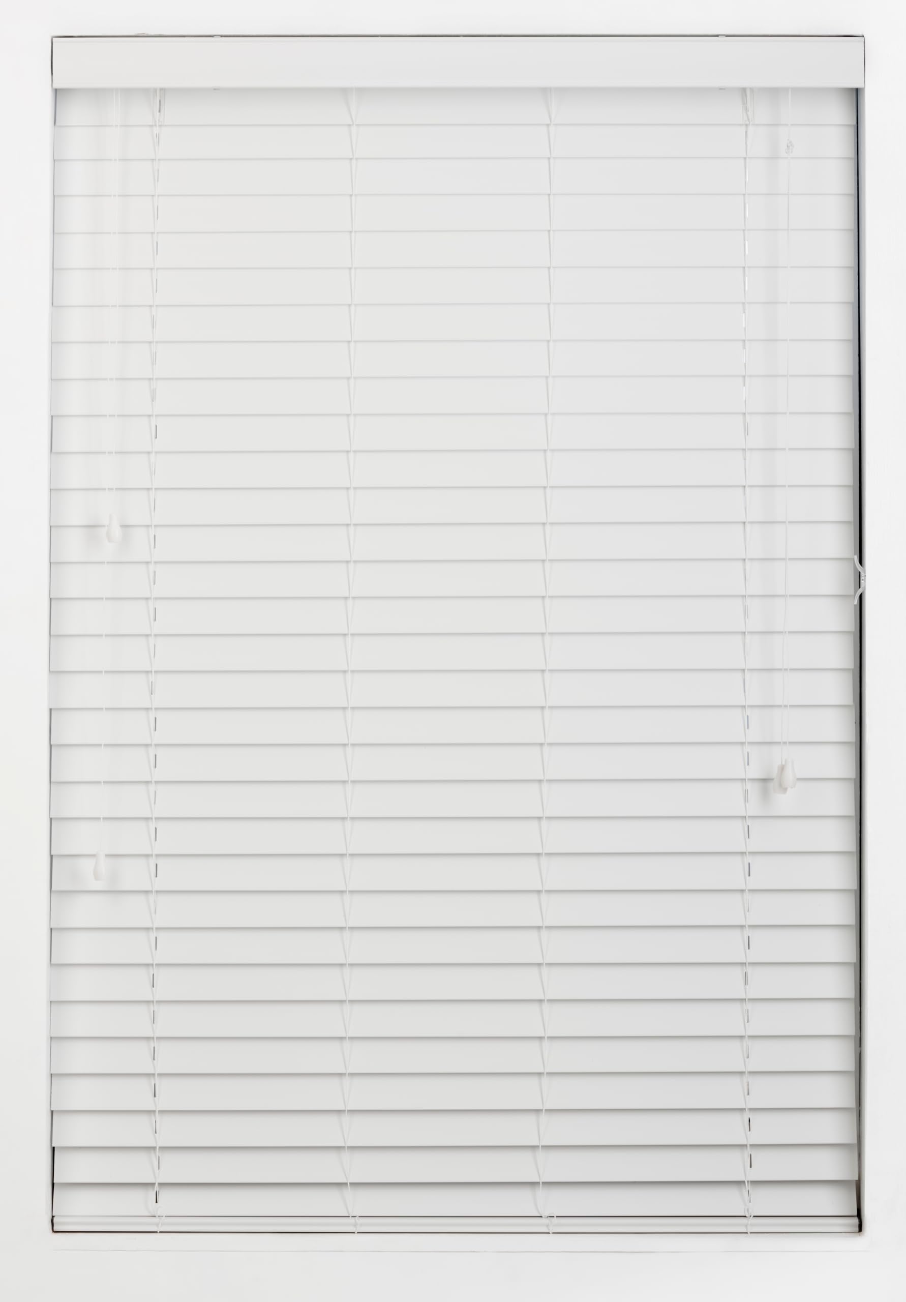 FURNISHED Blanco Persianas venecianas de imitación Madera de 50 mm, fáciles de Ajustar, recortables y seguras para niños, Ideales para el hogar y la Oficina, 180cm x 210cm