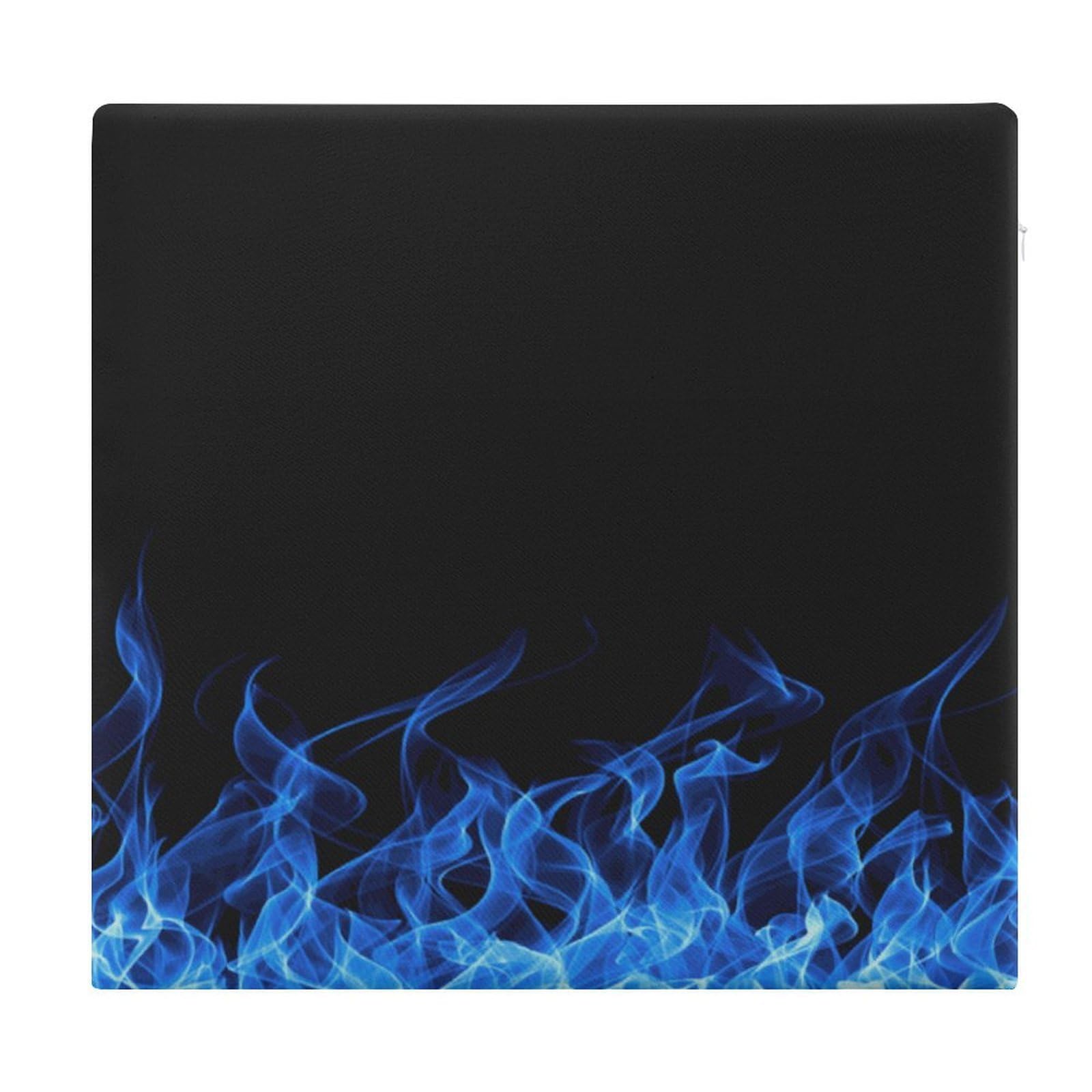 JZemdybill Chair Pad, Blue Burning Flame Seat Pad, Square Chair Cushion for Yoga Living Room Balcony