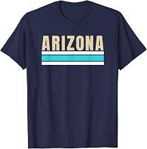 Teal Arizona Teal Blue Striped Arizona Cool Modern Classy AZ T-Shirt
