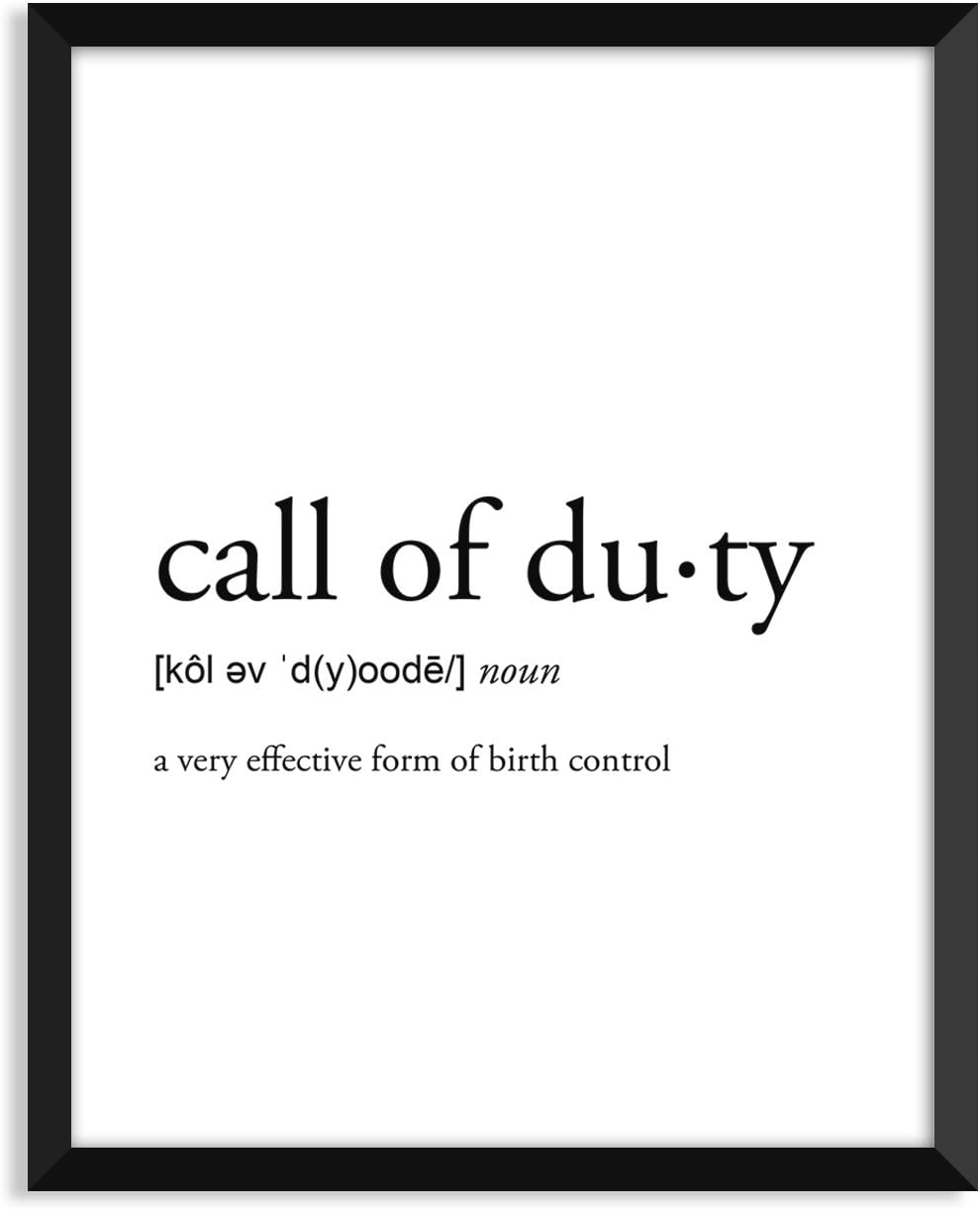 Serif Design Studios Call of Duty Definition Unframed Art