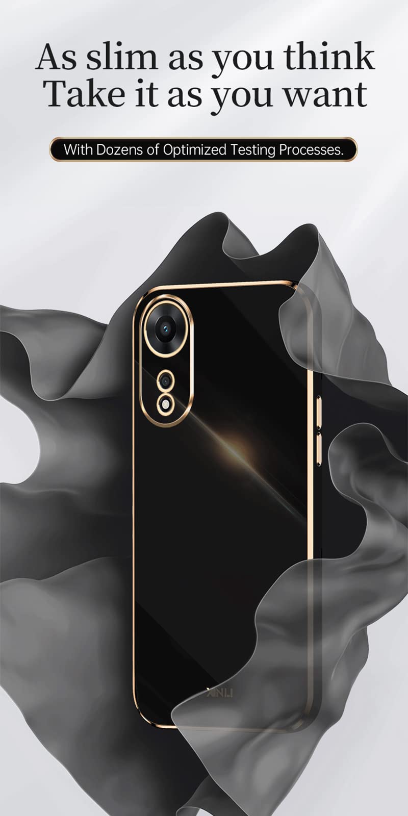 XINYEXIN Cover per Oppo A78 5G, Custodia in Silicone Morbido