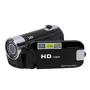1080P Digital Camera, 16X Zoom Anti-Vibration Camcorder with 2.4 Inch Color Screen, 16MP USB Portable Camera with Fill Light for Growth Recording