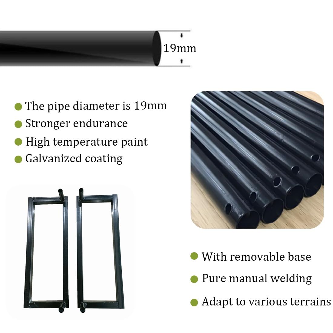 Arco da giardino in acciaio per rose rampicanti, grande arco nero per viti e cetrioli, pergola decorativa per interni ed esterni, altezza: 220-250 cm, verde, L 200 cm x H 250 cm