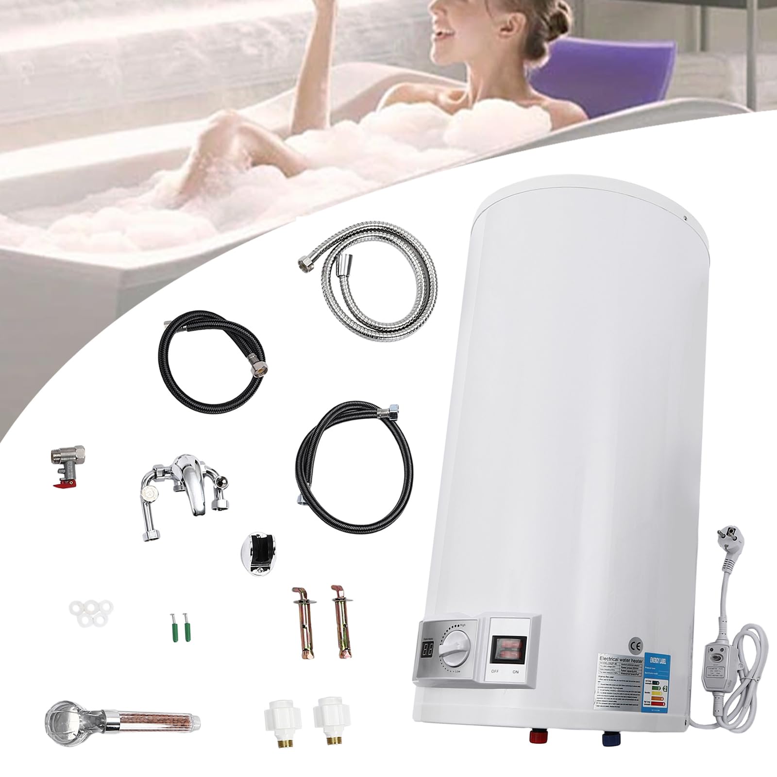 Scaldacqua elettrico, scaldabagno 230 V, scaldabagno elettrico, scaldabagno istantaneo cucina, riscaldamento piscina, pompa di calore industriale industriale, scaldabagno piccolo, scaldabagno
