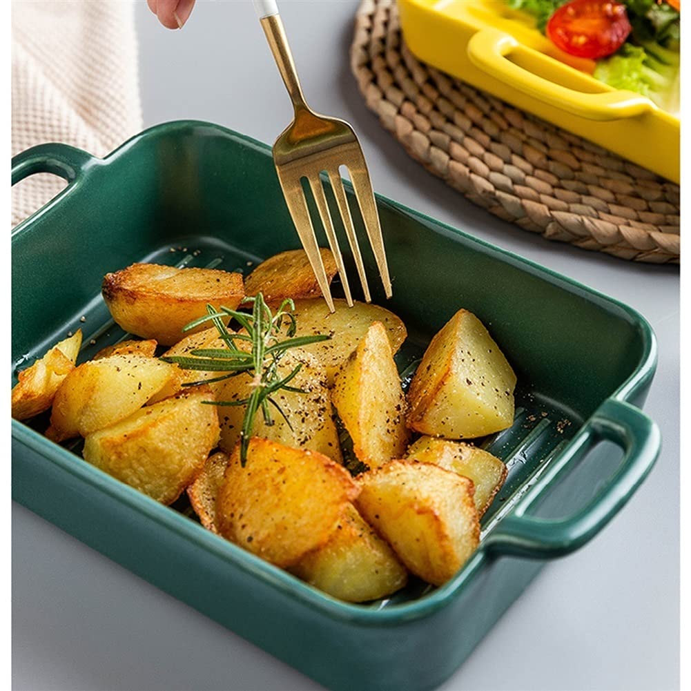 Nonstick forma do pieczenia ciasto kolacja naczynia do pieczenia ceramiczne naczynie do pieczenia, prostokątne formy do pieczenia, naczynie do zapiekanek do gotowania nieprzywierająca patelnia do ciasta (kolor: C)