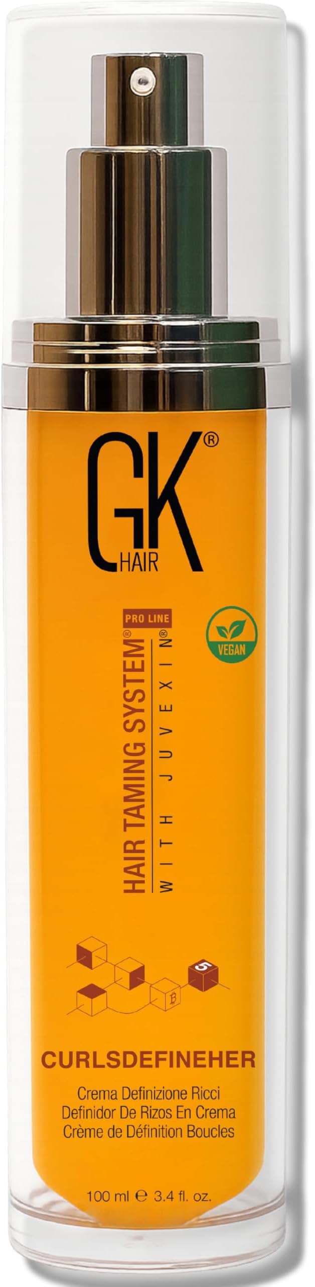 Global Keratin CurlsDefineHer (3.4 Fl Oz/100ml) Curl Defining Cream Curl Activator/Moisturizing Cream, Frizz Control for Natural Hair (3.4 fl. oz)