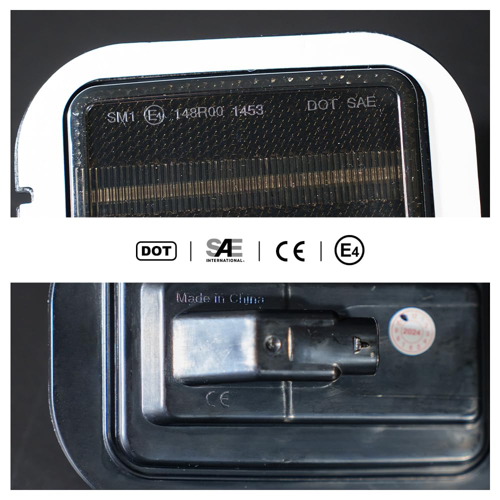 Juego de 6 luces de posición laterales LED para 17-25 V-W C-rafter SY/SZ 19-24 e-C-rafter, 17-25 MAN TGE, luces de plantilla canbus antierror con barra luminosa, diseño ahumado, 12 V/24 V