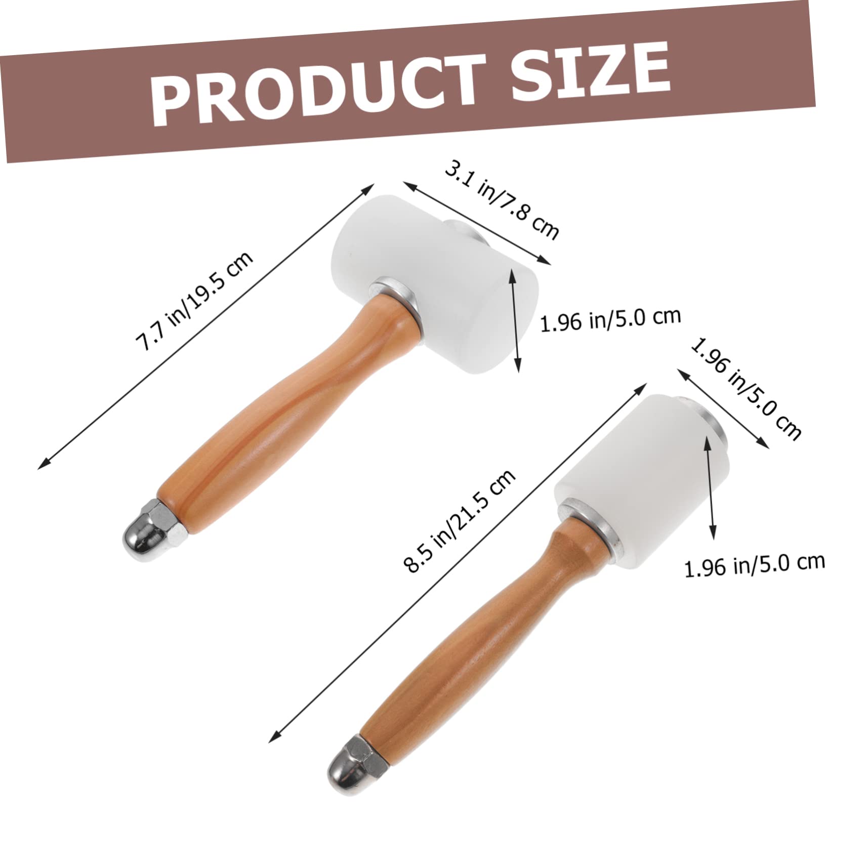 jojofuny 2 Piezas Martillo Para Tallar Cuero Diy Herramientas De Cuero Manualidades Mango De Madera Para Tallar Para Trabajos De Bricolaje