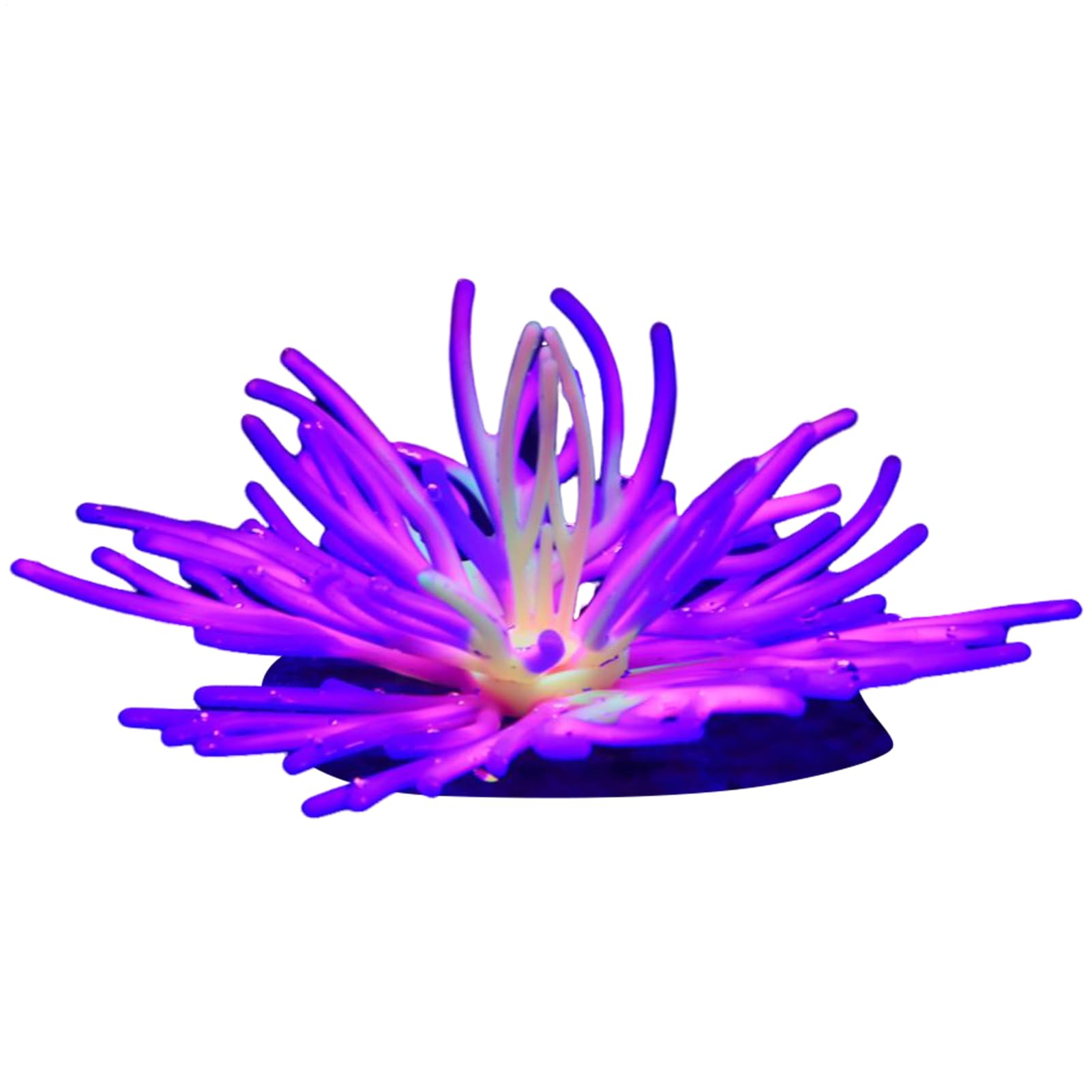 Quorvex Glowing Coral Ornaments for Fish Tank, Suction Cups Glowing Coral Ornaments for Fish Tank, Aquarium Artificial Landscaping Plant for Freshwater Saltwater