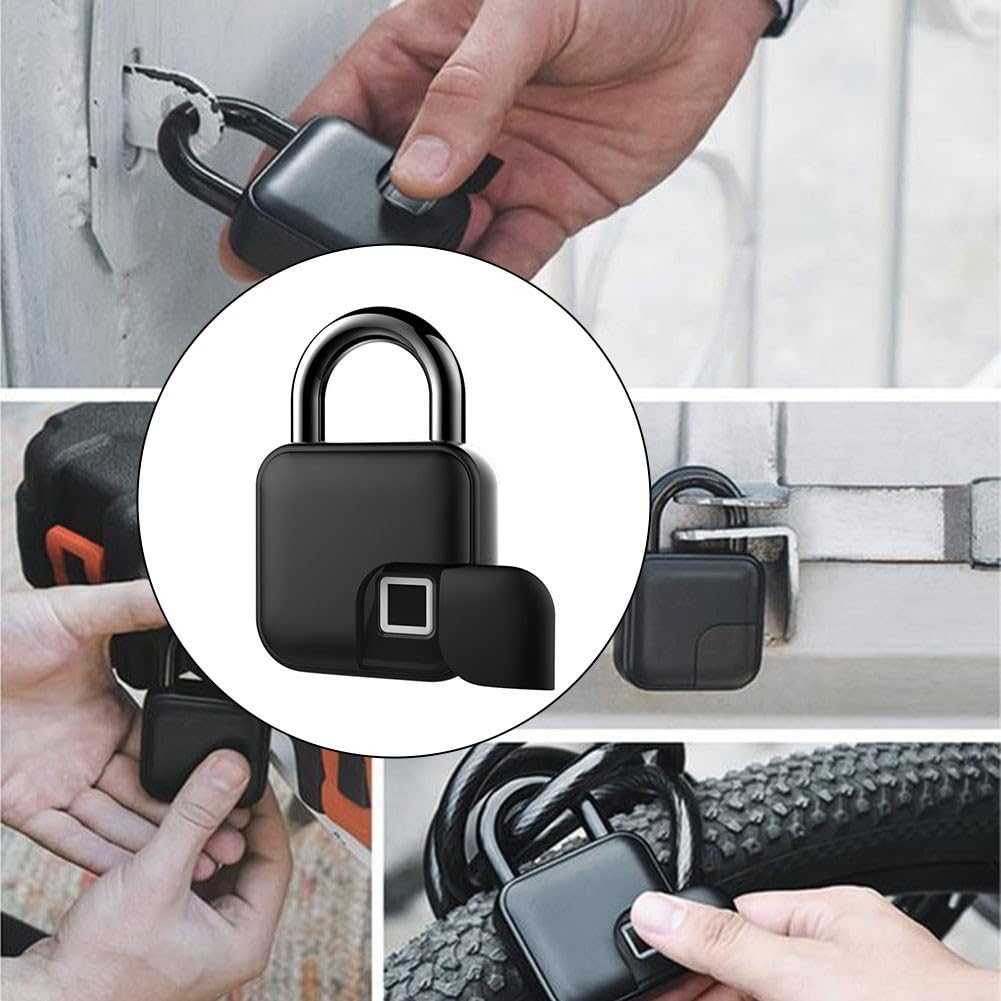 Candado de huellas dactilares, cerradura de seguridad inteligente sin llave, funda de viaje, cerradura biométrica de seguridad con detección de dedos (huellas dactilares inteligentes para TUYA)