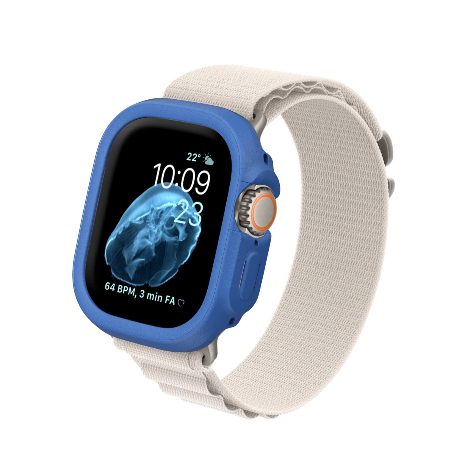 RhinoShield Bumper Case for Apple Watch Ultra/Ultra 2 - [49 mm] | Slim, Lightweight, and Shock Absorbent - Great Protection, Easy to Install, Durable - Cobalt Blue