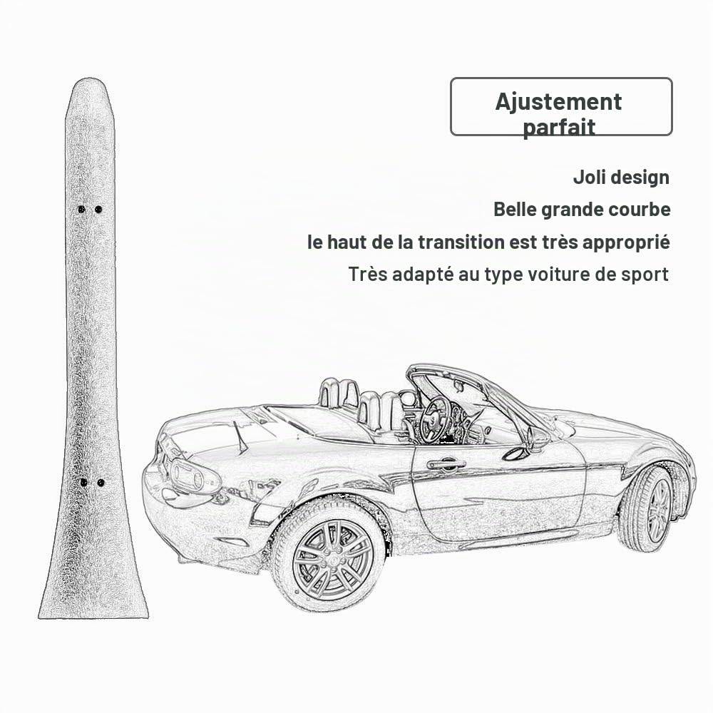 BASIKER Antenne de 12,7 cm – Antenne courte pour Mazda Miata MX-5 2006-2024 – Support pour lavage de voiture