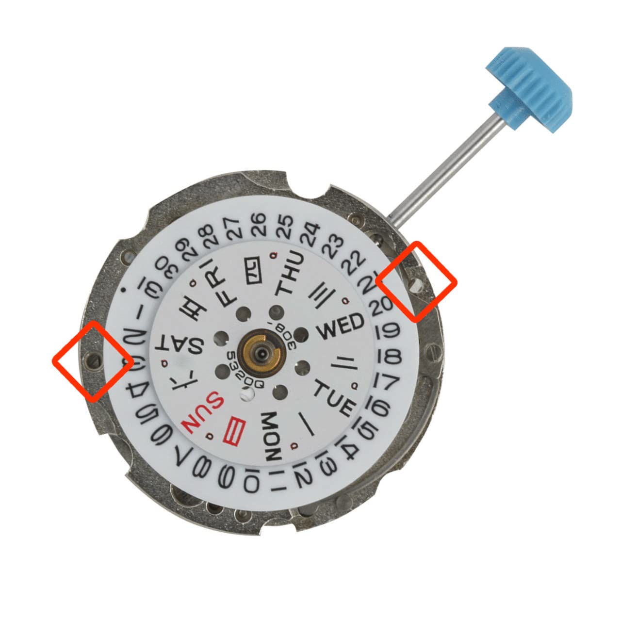 MOUDOAUER Automatico 19.80MM 21 Gioielli Correzione Rapida Data Orologio Movimento Sostituzione Pezzo di Ricambio Accessori Per Orologi Accessori Per Orologi