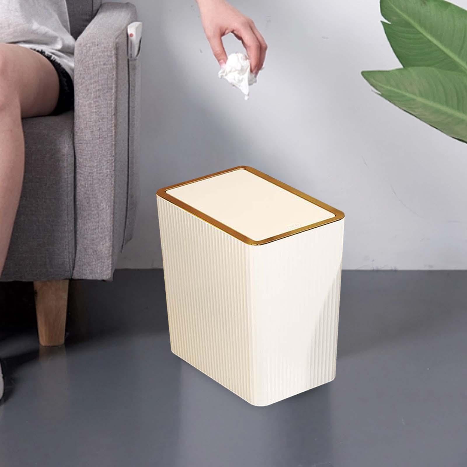 Poubelle Étroite Poubelle De Cuisine Avec Couvercle De Type Presse