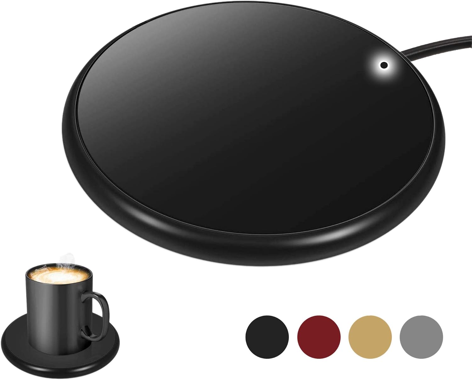 Coffee Mug Warmer, Coffee Cup Warmer for Desk, Smart Temperature, for Cocoa Tea Water Milk Keep Warm, a Coffee Gifts(black)