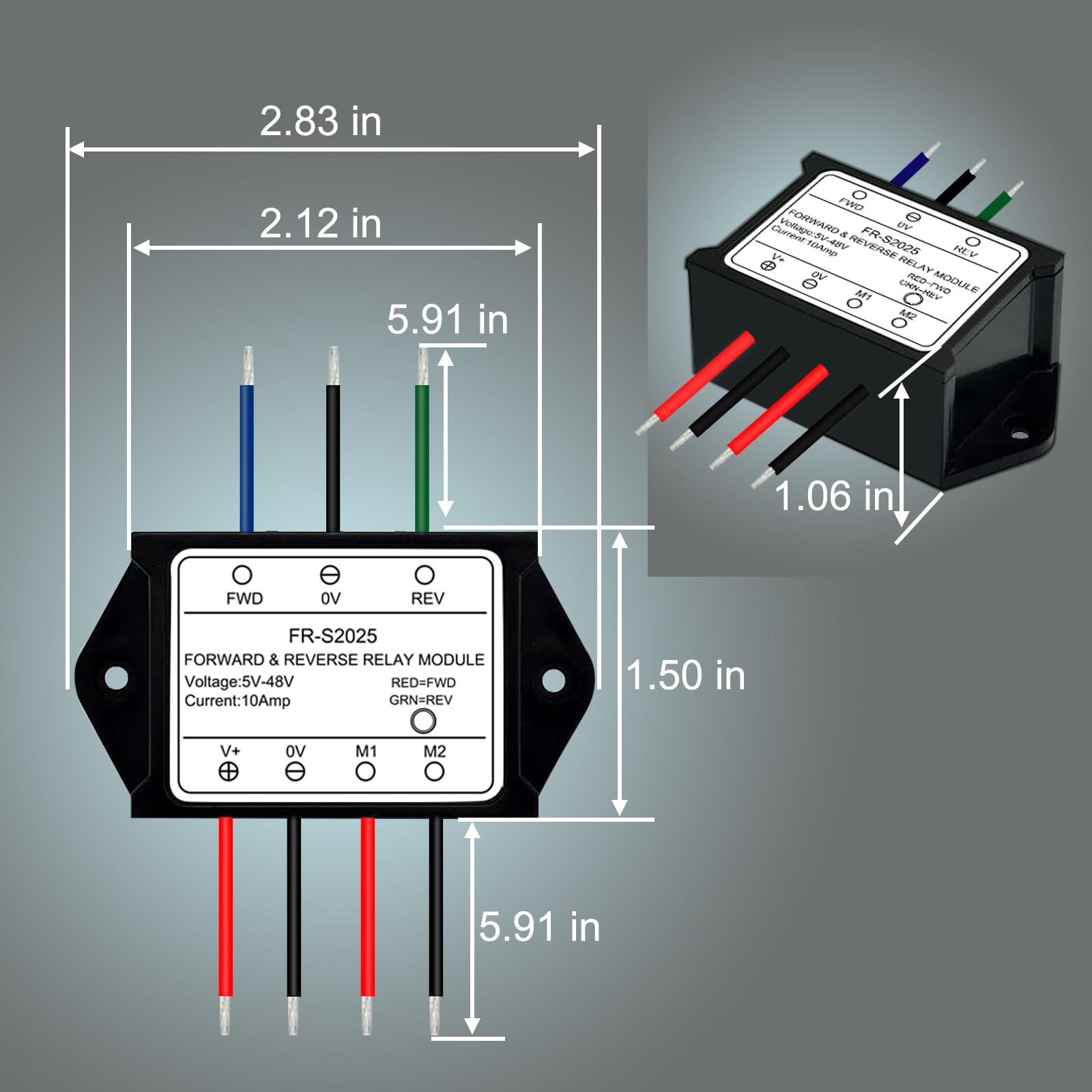 Forward Reverse Relay DC 5V-48V 10A Module - Motor Control For ...
