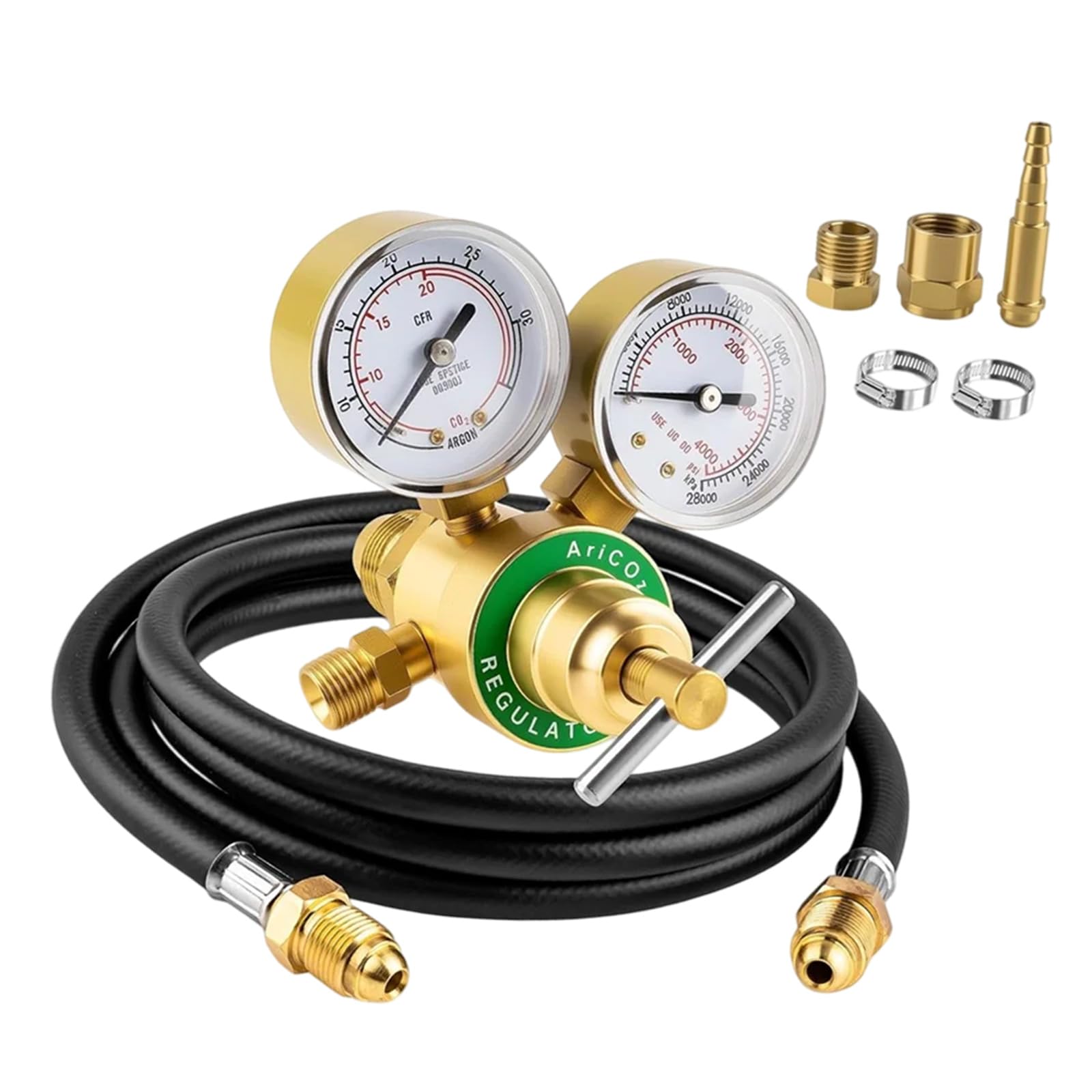 of 1 Double Gauge Regulator with Precisions Filter Systems for Argon and CO2 Control in Welding Applications Welding Regulator