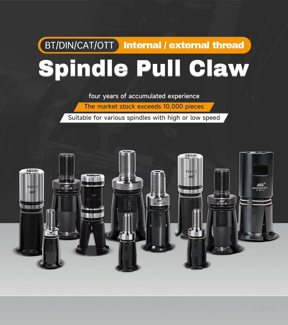 CNC Spindle Pull Claw BR-CAT50-OTT45° Internal Thread Grippers 4-Petal Alloy Steel Clamp Tool Grip for Milling Machine CAT50-OTT Internal Spindle Pull Claw