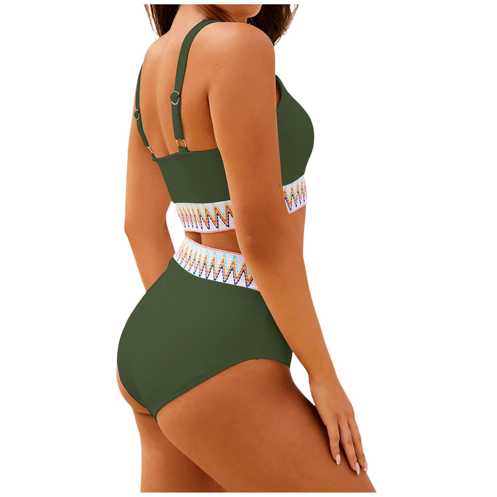 Générique 2024 - Nuevos Conjuntos de Bikini para Mujeres Trajes de Baño Deportivos De Dos Piezas De Talle Alto Trajes De Baño De Corte Alto Traje Menstrual Piscina