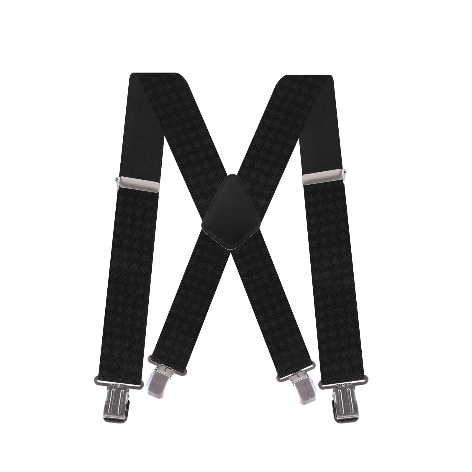 Sinbury Adjustable 5cm Braces for Men Trousers, X-Back Elastic and Durable Men’s Braces With Heavy Duty Metal Clip Comfortable Trouser suspenders, Black