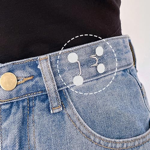 Boutons de jean extenseurs de taille elastiques OSALADI : ajustement extensible sans couture - 6