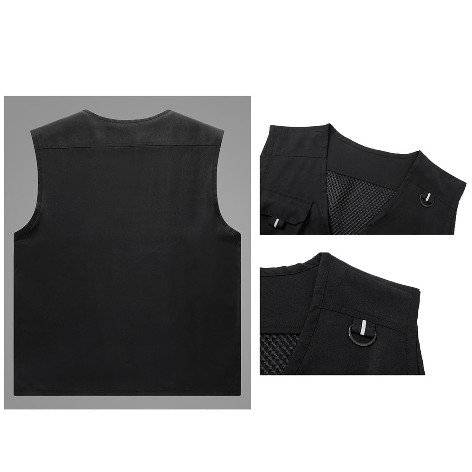 CLSQLXYJZC Chaleco Multiusos Para Hombre, Chaleco Cargo Informal Sin Mangas Multibolsillos De Malla Transpirable Y Con Cremallera Talla Grande, Chaqueta De Trabajo Moderna Fotografía Exteriores