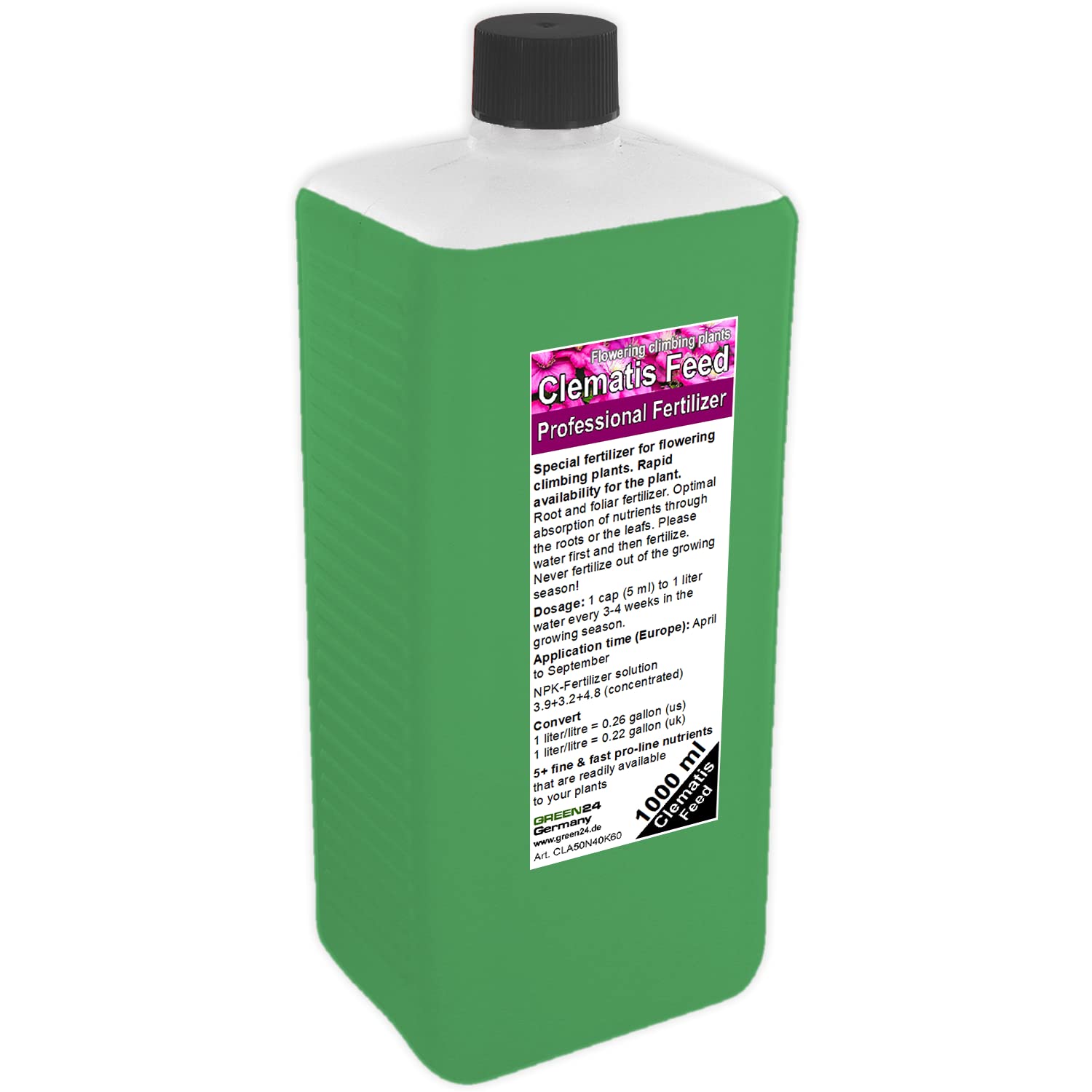 GREEN24 Engrais pour clématite, plantes grimpantes, engrais liquide, engrais complet HIGH-TECH NPK - Fertilisation de plantes