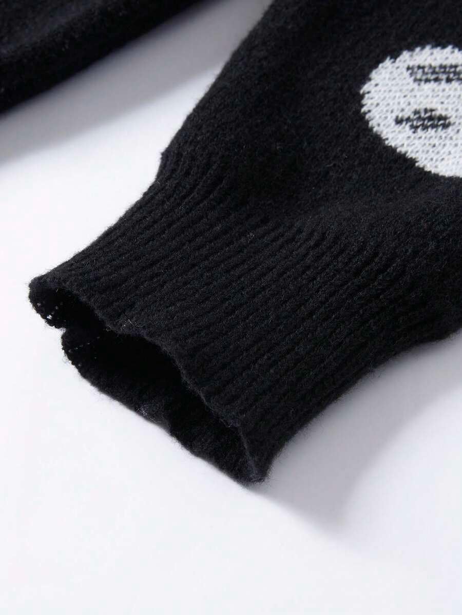 ZAFUL Halloween Sweaters for Mens Skeleton Sweater Crew Neck Vintage Y2K Knit Pullover Unisex Sweaters - Image 6