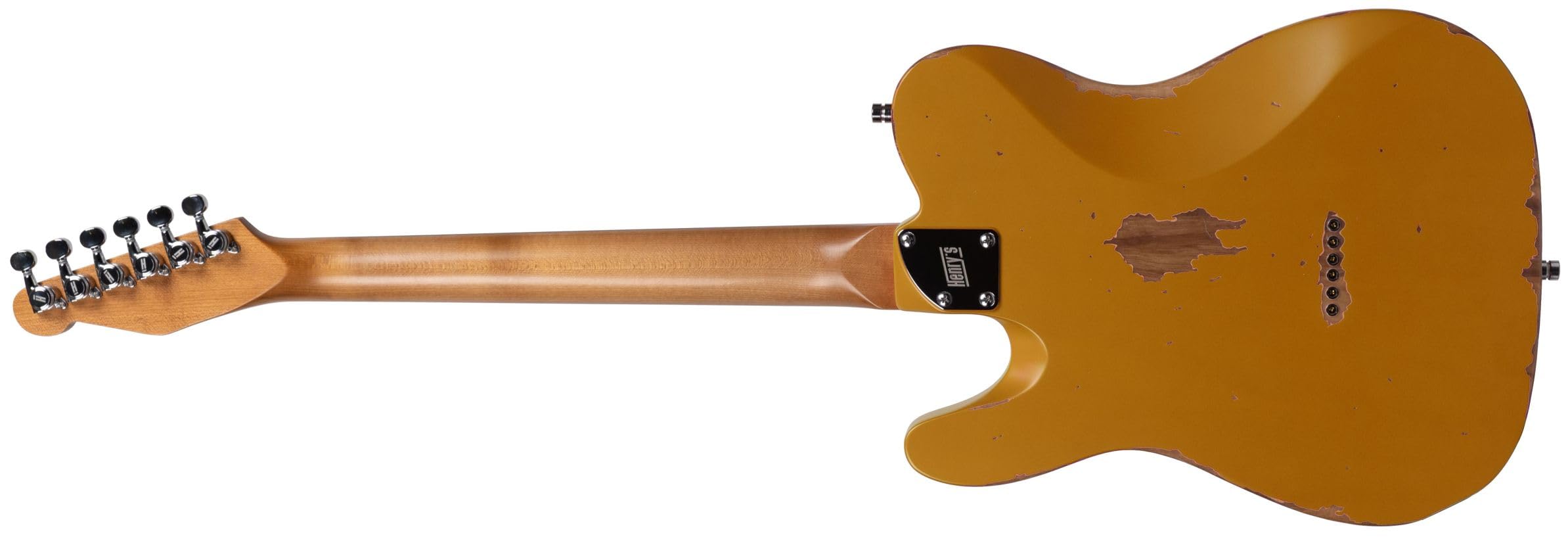 Henry's Guitarra eléctrica extra ligera – Space II Relic TL-1N The Comet – Yellow Relic