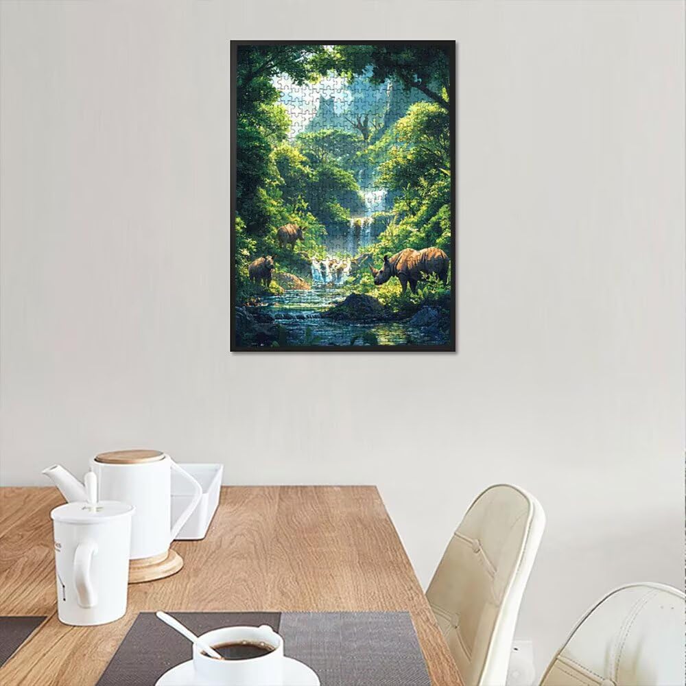 Puzzle 4000 Pezzi, Rinoceronte Forestale 3D Puzzle per Adulti Impegnativo, Educa Puzzles Artistico, Divertente E Stimolante Puzzles Decorativo per La Famiglia, Regalo e Decorazione Pareti DX0YL6-806