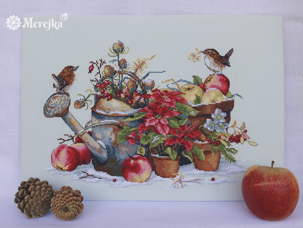 Merejka Kreuzstich-Set, Baumwolle, mehrfarbig, 37 x 51 cm
