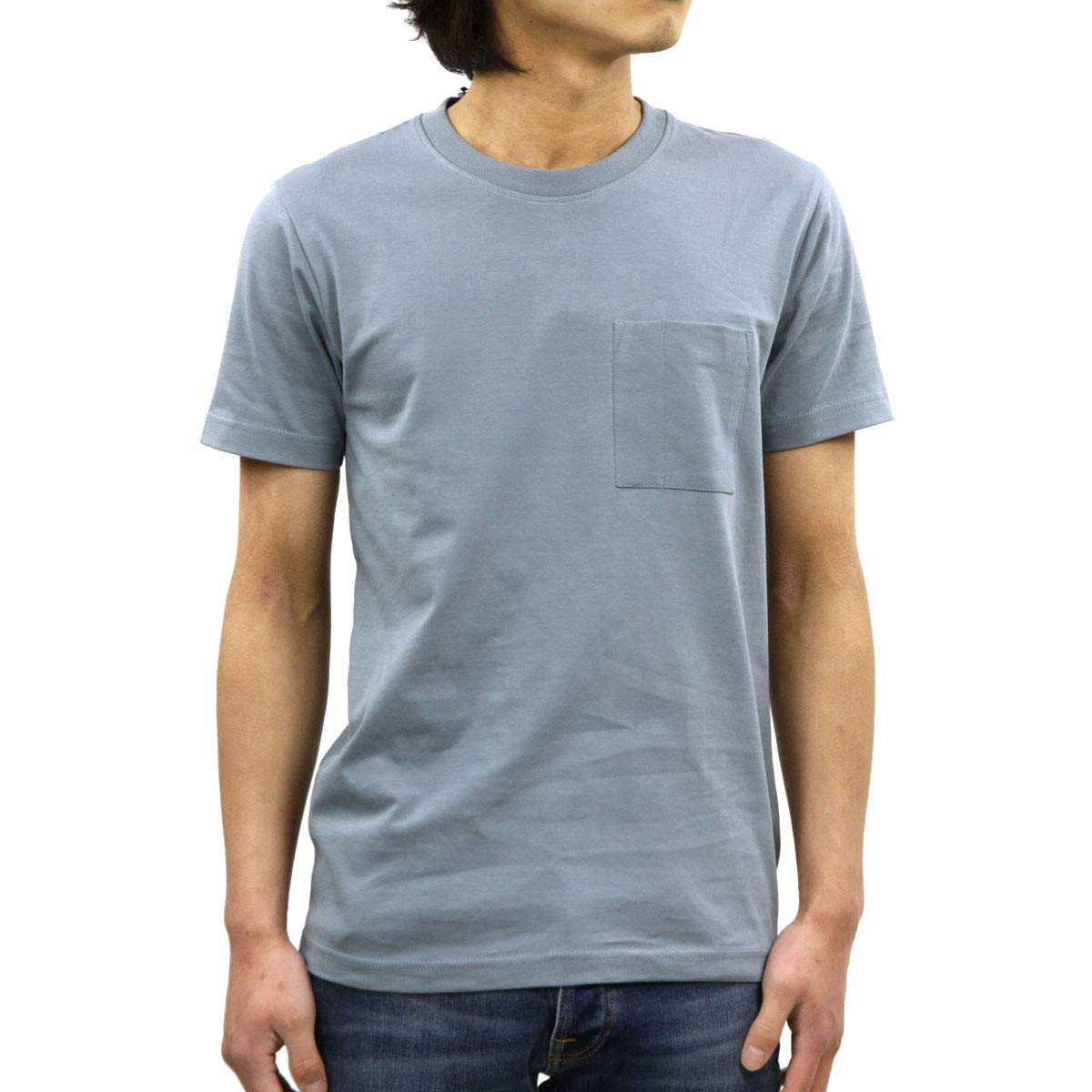 ヌーディージーンズ Tシャツ 正規販売店 Nudie Jeans 半袖Tシャツ ポケットTシャツ  WORKER TEE BLUE L C29 131532 クリスマス プレゼント ラッピング Amazon | [ヌーディージーンズ] Tシャツ 正規販売店 半袖Tシャツ