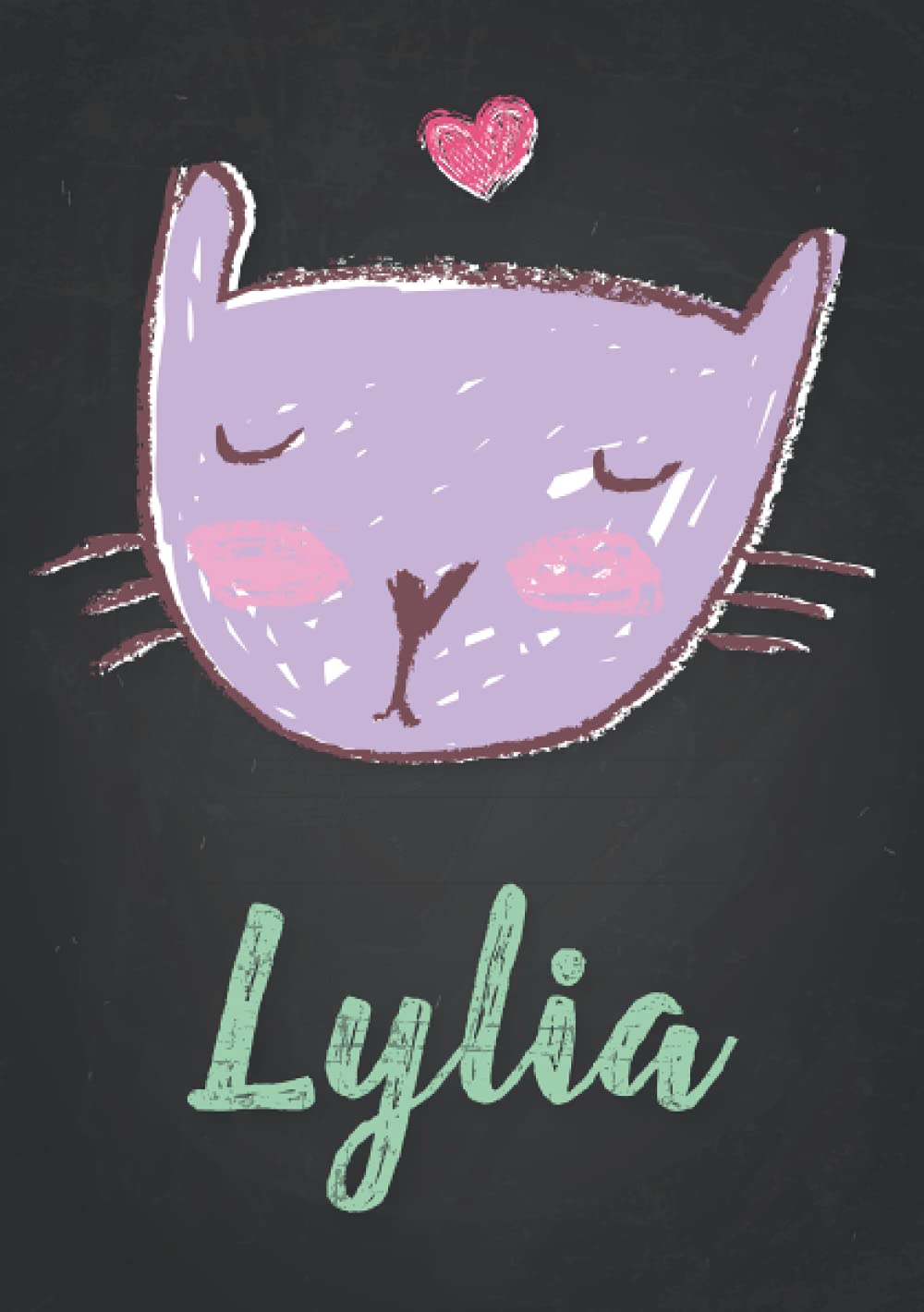 Lylia: Carnet de notes A5 | Prénom personnalisé Lylia | Cadeau d'anniversaire pour fille, femme, maman, copine, sœur | Dessin de chat mignon | 120 pages lignée, Petit Format A5 (14.8 x 21 cm)
