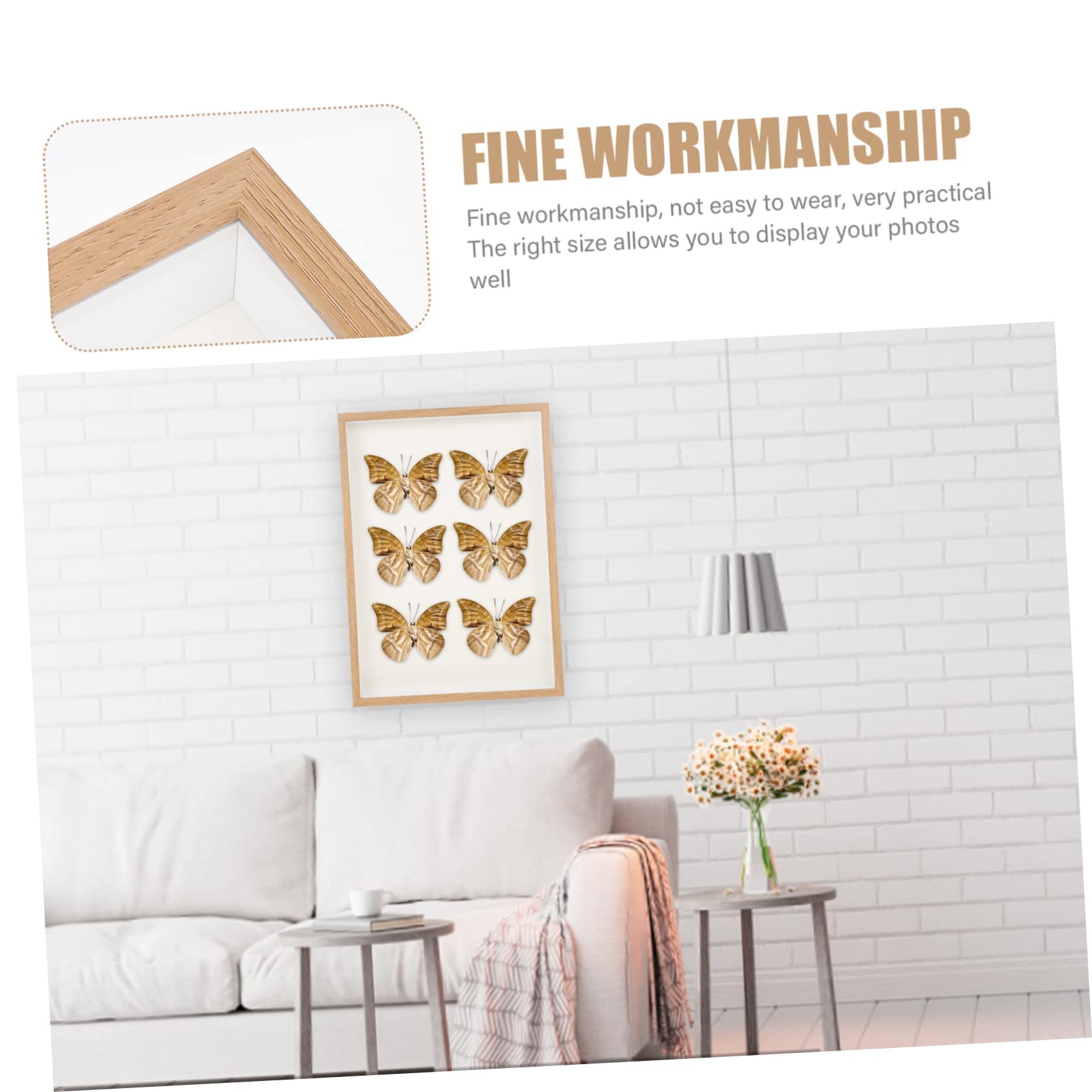 BESTOYARD Bilderrahmen 10x15 Weiß Holz Stabiler Fotohalter mit Platzsparendem Standfuß und Feiner Verarbeitung für Schreibtisch oder Zuhause