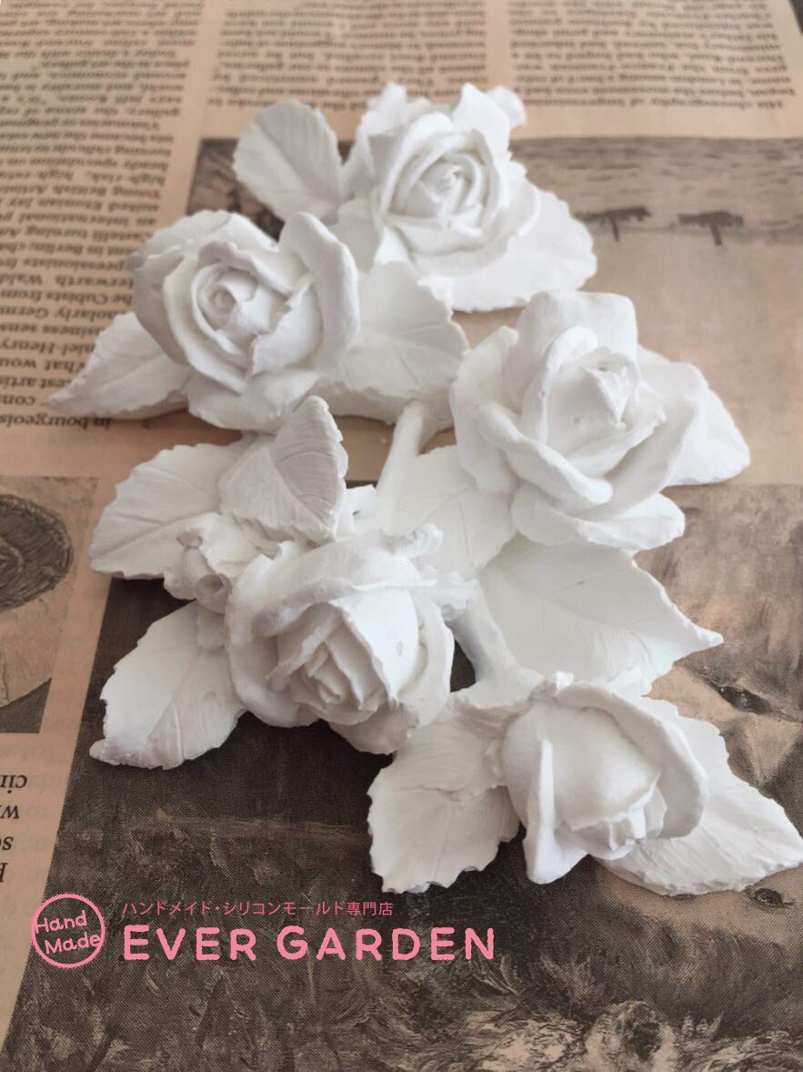 Amazon.co.jp: 【Ever garden】 バラ ブーケ 薔薇 シリコンモールド