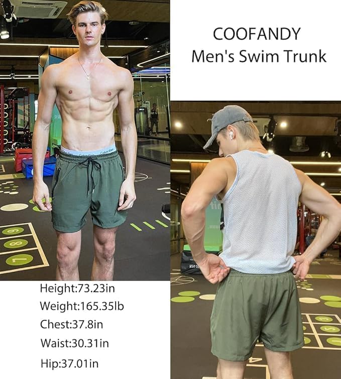 COOFANDY Men's Swim Trunk Quick Dry Swimwear Mesh Lining Bathing Suit Swimsuit Board Beach Sport Short - Image 2