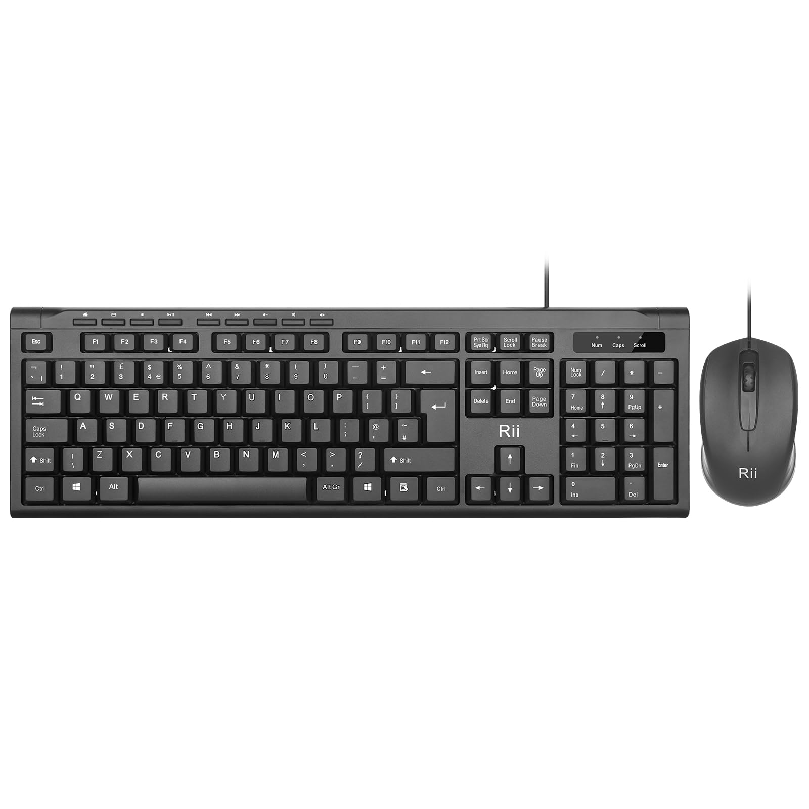 Keyboard and Mouse Set,USB Wired Keyboard and Mouse Combo for PC Business Office Usage-1 Pack