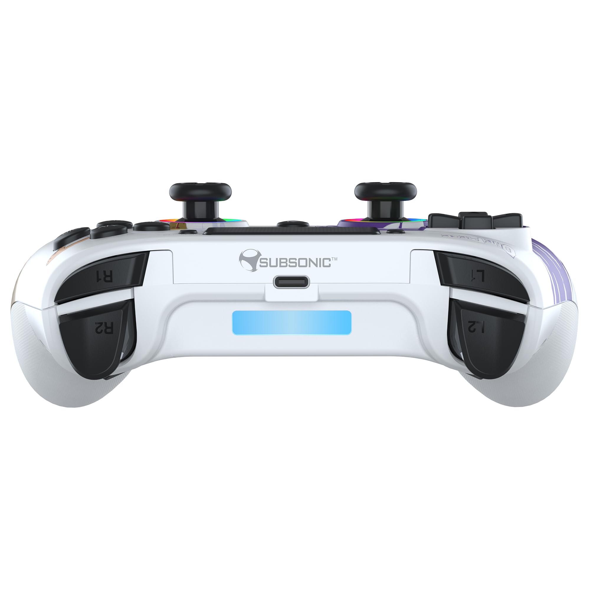 SUBSONIC - Kabelloser Controller PS5 One Piece Luffy Gear 5 - Weiß | Controller mit offizieller Lizenz – Ergonomisch, personalisierbare LEDs und Trigger, Vibration, Touchpad – PS5 & PC
