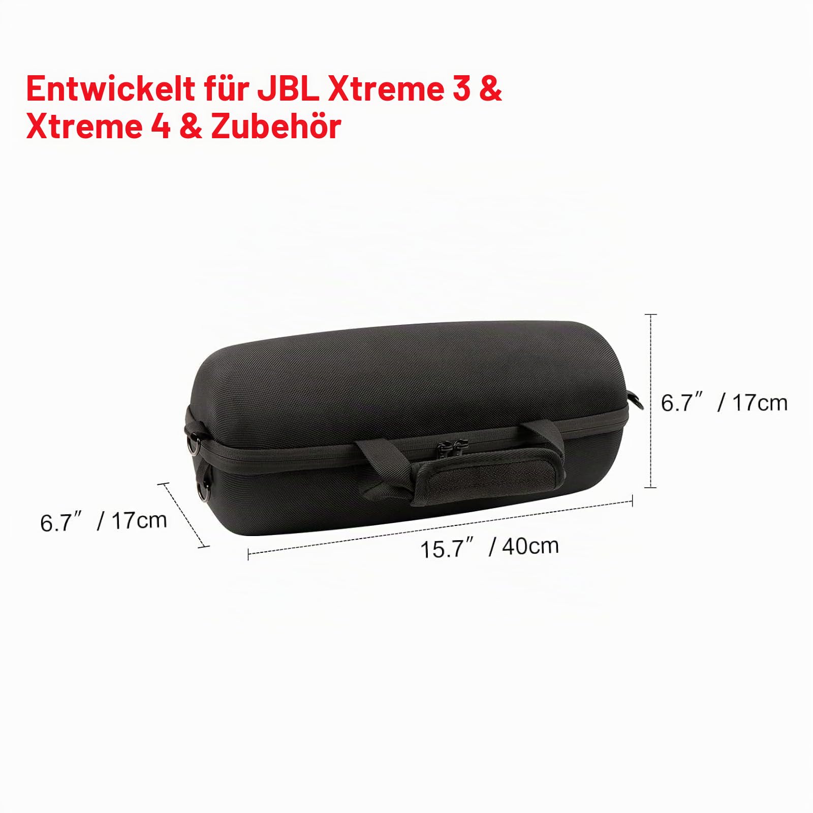 Hard Travel Caryying Case Kompatibel mit JBL Xtreme 4/3 Bluetooth-Lautsprecher, stoßfest, wasserdicht, kratzfest, ideal für Reisen und Aufbewahrung (Schwarz)