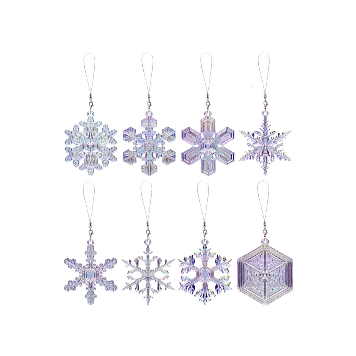 10/24「NO.2927✤じゃれ猫 クリスタル 雪の結晶 チャーム パーツ