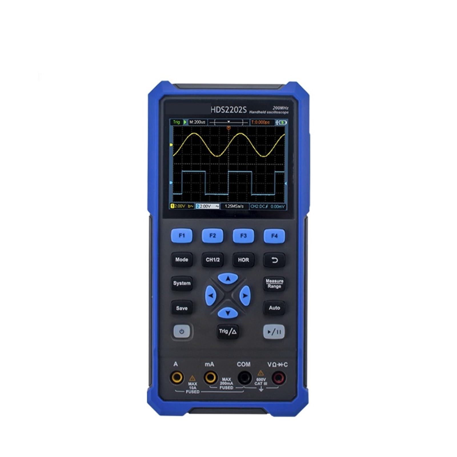 Osciloscopios, Osciloscopio portátil profesional, alcance 3 en 1 de precisión 200MHz 1GS/s y 14 bits(272S)