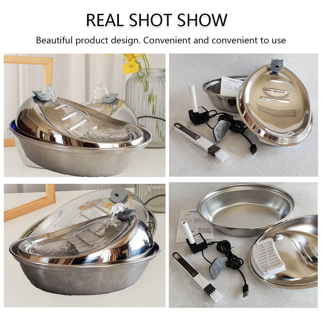 Fuente de agua automática para gatos con llave de repuesto de gran capacidad con puerto USB para perros y amantes de los gatos