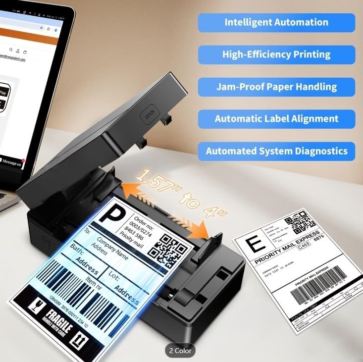 Image of RP425 Thermal Label Printer, Wireless, High-Speed Shipping Label Printer for Barcode, Logistics and Warehouse Management