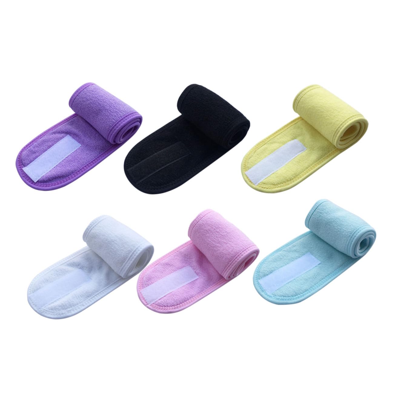 Cabilock 12pezzi Fascia per Capelli per Viso Fascia per Sudore Giallo Nero Bianco Rosa