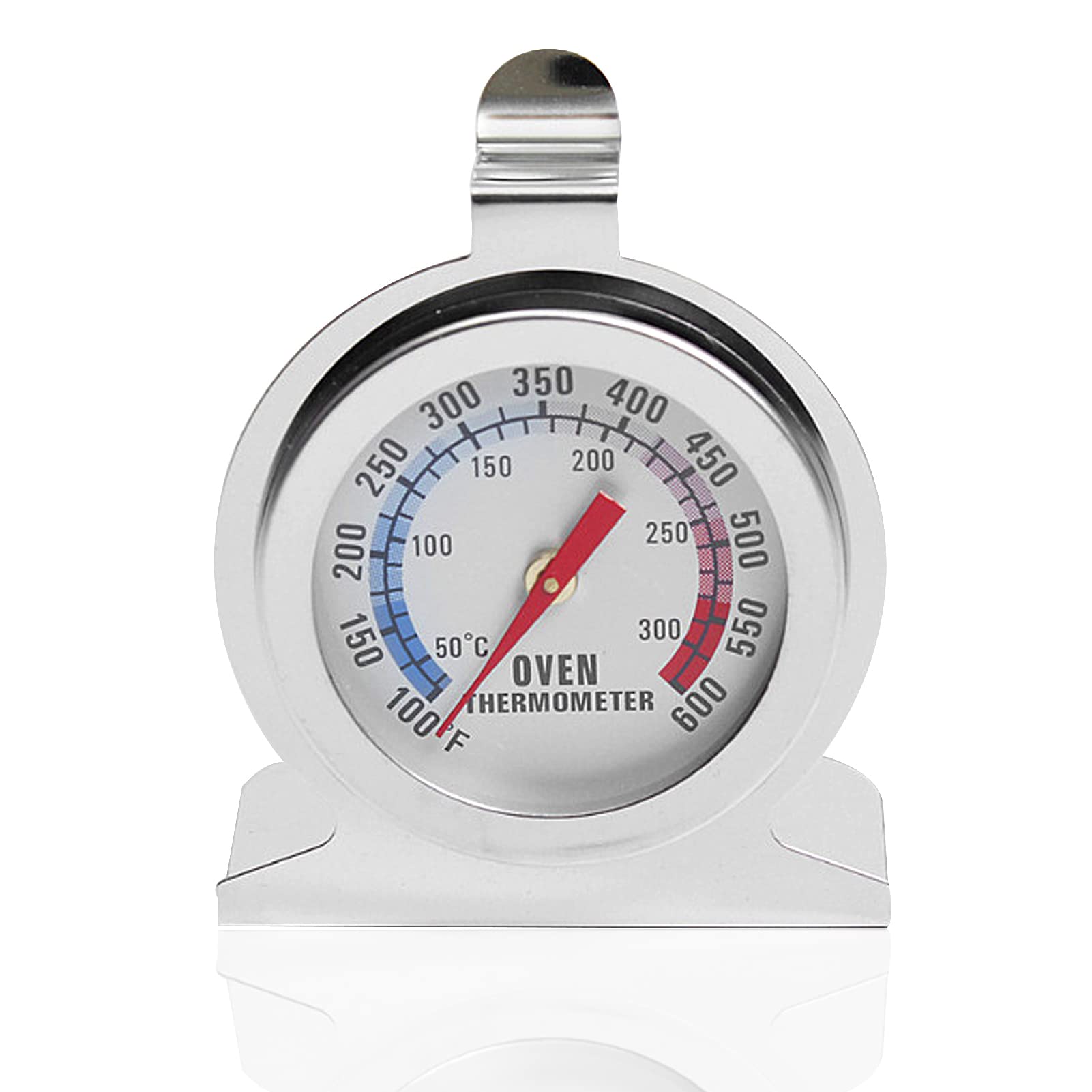 BeauentyOven Pointer Typethermometer,Bimetallic Stainless Steel High Temperature Celsius Thermometer,for Bbq Baking Pointer Type Kitchen Oven Thermometer 100-600°f/50-300°c