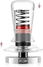 IKAPE 58.35mm Ace Transparent Espresso Coffee Tamper, Spring-loaded Calibrated Tamper with Premium Flat Stainless Steel Base, Coffee Tamper Compatible with Over 58MM Espresso Bottomless Portafilter