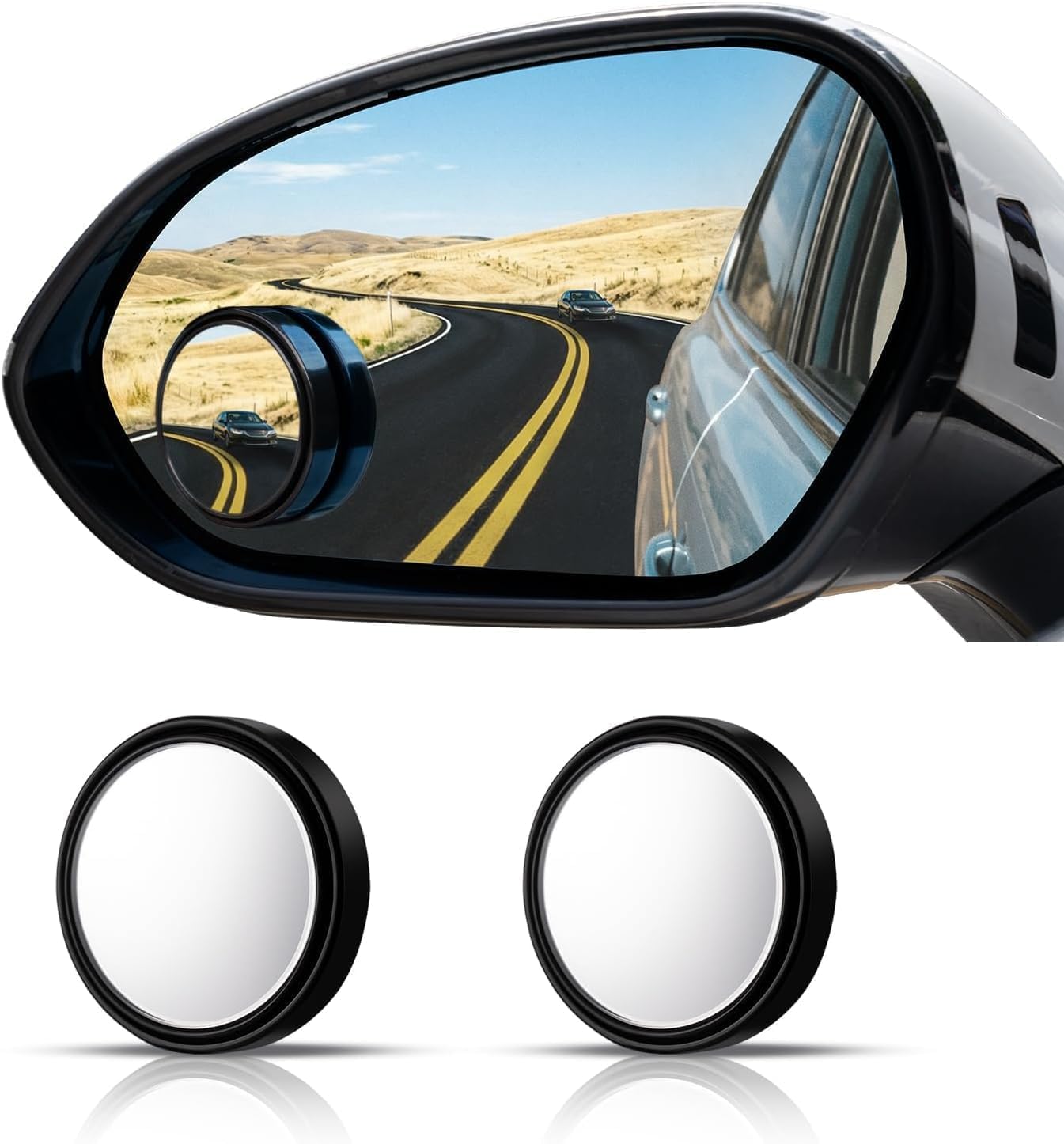 YDSTNiu 2 Pcs Automotive Blind Spot Mirror for Audi A1 Sportback (Typ 8X Bj.02/2012-07/2018), Wing Mirror Extensions Exterior Door Mirror HD Glass Safety Blindspot Mirror