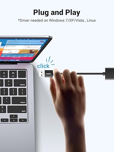 Miniatura 3 de UGREEN Adaptador USB a Ethernet, Adaptador Ethernet Plug and Play de 1000Mbps con USB 3.0, Sin Necesidad de Controlador, Dongle de Red LAN RJ45