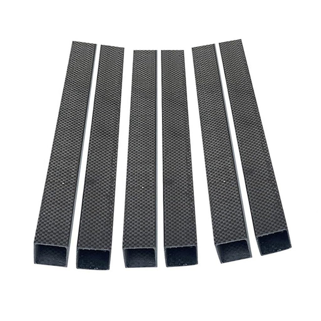 Tube Carré En Fibre De Carbone 3K - Longueur 500mm - Section 22x22mm - Épaisseur 1mm - Surface Brillante